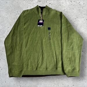 Caribbean Joe Pullover Sweater Sweatshirt Golf 1/4 Zip Men's Reversible Size XXL